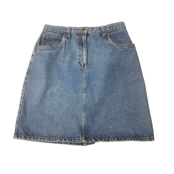 Bill Blass Vintage Denim Skirt - Picture 1 of 8